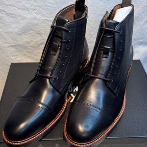 🆕 Johnston & Murphy Black Leather Men's Boots